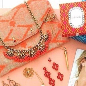 Stella and Dot City Clutch Aztec Coral